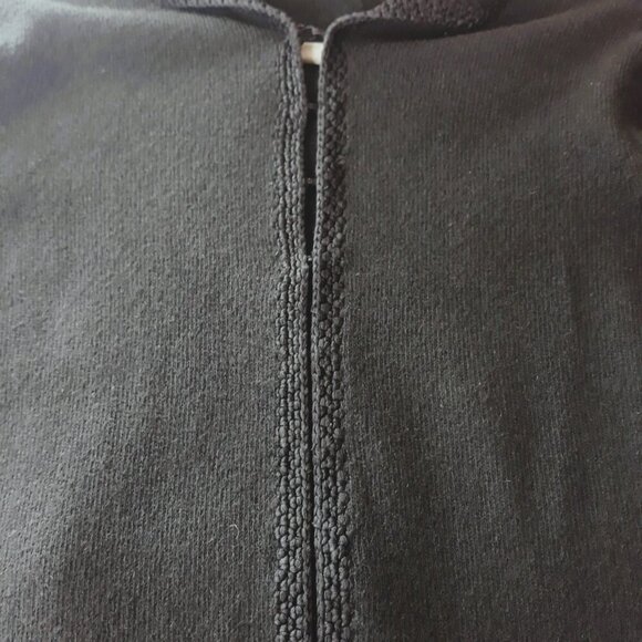 Banana Republic Black Cotton Angora Braided Lady Cardigan Sweater M - DO NOT GO - Picture 6 of 12